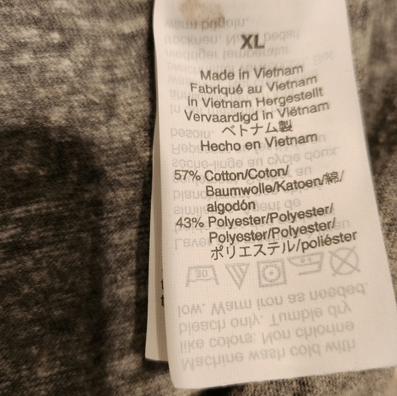 J Crew heather grey belly tie one pocket tshirt sz XL - Picture 4 of 9